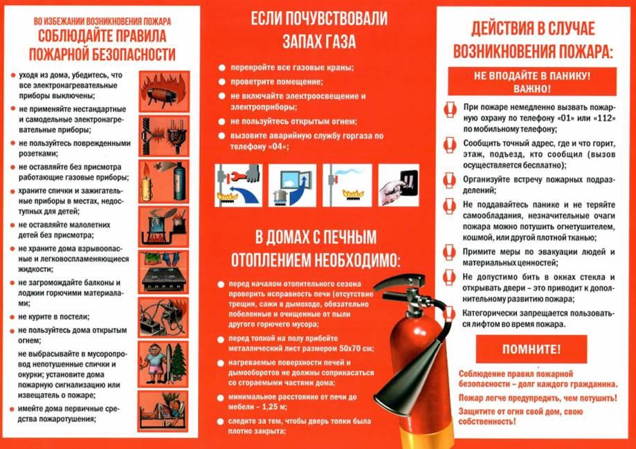 Правила пожарной безопасности.